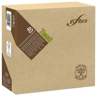 Infibra ALDI0014 Szalvéta madre terra 2 rétegű 38x38cm barna 100% eco 40 lap/csomag kép