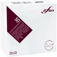 Infibra ALDI0101 Szalvéta 33x33cm fehér 2 rétegű 50 lap/csomag kép