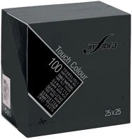 Infibra ALDI0341 Szalvéta 25x25cm fekete 2réteg 100lap/csomag kép
