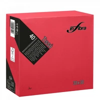 Infibra ALDI0457 Szalvéta 38x38cm piros 2 réteg 40 lap/csomag kép