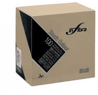 Infibra ALDI0726 Szalvéta 25x25cm greige szürkés bézs  2 réteg 100 lap/csomag kép
