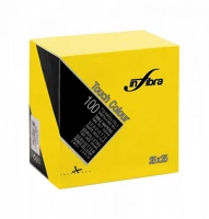 Infibra ALDI0728 Szalvéta 25x25cm citromsárga 2 réteg 100 lap/csomag kép