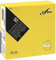 Infibra H65I0729N Szalvéta 33x33cm citromsárga 2 réteg 50 lap/csomag kép