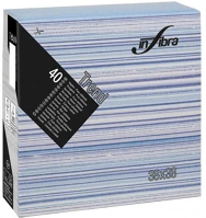Infibra H65I0952 Szalvéta 38x38cm trend traccia kék 40 lapos kép