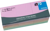 Info notes 5653-80 Öntapadós jegyzettömb  50x40 mm 12x100 lapos pasztell vegyes színek harmony kép