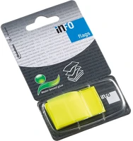 Info notes 7728-05 Oldaljelölő műanyag  info flag 25x43 mm 50 lapos sárga kép