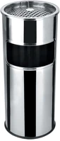 Inox 1605SZE005 Szemetes hamutartóval tűzálló kültéri fém  25x58cm kép