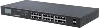 Intellinet 561242 Hálózati kapcsoló beállítást nem igénylő (unmanaged) gigabit ethernet (10/100/1000) ethernet-áramellátás (poe) támogatása 1u fekete kép