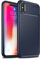 Ipaky GP-81063 Szilikon telefonvédő (karbon minta) sötétkék kép