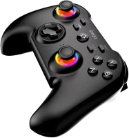 Ipega 9115 bluetooth rgb gamepad for android/ios/ps3/ps4/pc/n-switch kompatiblis, fekete kép