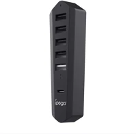 Ipega P5S003 P5s003 playstation 5 pro/slim usb-a-usb-c hub, fekete kép