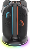 Ipega SW2052 Sw2052 nintendo switch 2 joycon töltő állvány rgb világítással, fekete kép