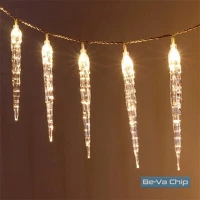Iris 044-05 Jégcsap alakú S2/10m/IPX5 szabványos/meleg fehér/60db LED-es/napelemes fénydekoráció kép