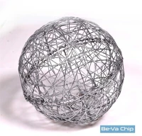 Iris 190-14 Gömb alakú 20cm/ezüst színű festett fém dekoráció kép