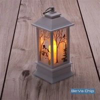 Iris 303-02 Karácsonyi hóember mintás 13x5,3x5,3cm led-es fehér lámpás kép