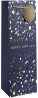 Iris BS PAPÍRTASAK Boldog születésnapot boros kék/arany bs papírtasak matt 12*36 cm kép