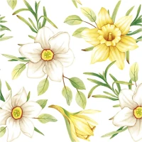 Iris CD_WI Daisy-maki koktél szalvéta 25x25cm, 20db/csomag, 3 rétegű, vegyes minták kép