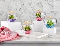 Iris E5585 Dekoráció művirággal búrában 12x14cm kép