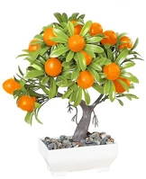 Iris E5697 Mandarin dekoráció művirággal cserépben 18x24cm kép