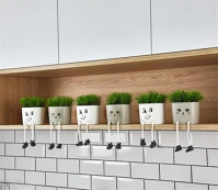 Iris E5705 Láblógató dekoráció művirággal cserépben 10x20cm kép