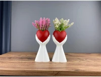 Iris E5754 Szív a kézben dekoráció művirággal 10x27cm kép