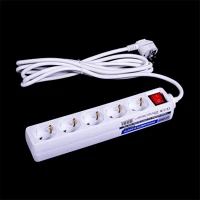 Iris electric IEPS-5W-1,5M-K Hosszabbító elosztó 5 aljzattal, kapcsolóval, 1,5m fehér kép