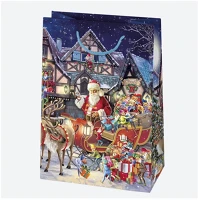 Iris T9_GW Karácsonyi ajándéktasak, 290x400x120 mm, különböző színekben és mintával kép