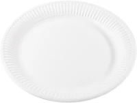 Iris TH02_BI_000100_20 Fehér papír tányérok 22,7 cm átmérőjű, 20db/csomag kép