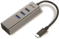 Itec C31METALG3HUB Usb 3.0 hub (3 port + rj45) ezüst kép