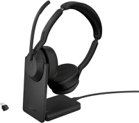 Jabra 25599-989-889 Evolve2 55 headset vezetékes és vezeték nélküli fejpánt iroda/telefonos ügyfélközpont bluetooth dokkoló fekete kép