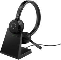 Jabra 6699-833-499 Evolve 65 te uc stereo bluetooth headset + charging station black kép