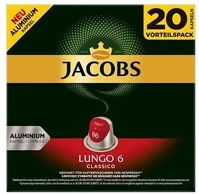 Jacobs 30.00291 Kávékapszula  nespresso lungo 6 classic 20 kapszula/doboz kép