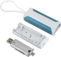 Jjc MCR-STM5WB Memory card case + usb 3.0 card reader 1xsd 2xmsd 1xnsim kép