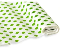 Jolly 135616 Krepp-papír  50x200 cm 28g/m2 fehér zöld pöttyökkel kép