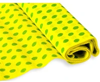 Jolly 135617 Krepp-papír  50x200 cm 28g/m2 világos sárga zöld pöttyökkel kép