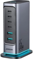 Joyroom JR-TCM02 hálózati töltő 2 usb+4 type-c aljzat (65w, gan, pd gyorstöltő) kép