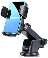 Joyroom JR-ZS246 Jr-zs246 car dashboard holder with qi inductive charger (black) kép