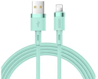 Joyroom S-1224N2 GREEN JOYROOM adatkábel és töltő (USB - lightning 8pin, 2.4A, gyorstöltés támogatás, 120cm, törésgátló) ZÖLD kép