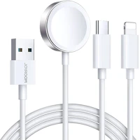Joyroom S-IW008 Apple watch magnetic charger   lightning + usb-c 5v 1.2m (white) kép