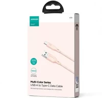 Joyroom SA34-AC6 PINK adatkábel (usb - type-c, 100w, gyorstöltő, 100cm, cipőfüző) rózsaszín kép