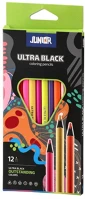 Junior 130211 Színes ceruza  ultra black edition 12 db-os klt. kép