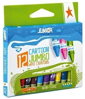 Junior 130601 Zsírkréta  12 db-os klt. háromszögletű kép