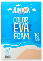 Junior 134025 Kreatív  dekor gumilap a/4, krémszínű, 10 db/csomag kép