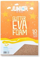 Junior 134192 Kreatív  csillámos dekor gumilap a/4, óarany 10 db/csomag kép