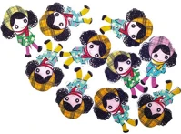 Junior 137213 Kreatív dekoráció  fa lány 10 db/csomag kép