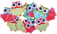 Junior 137216 Kreatív dekoráció  fa bagoly 10 db/csomag kép