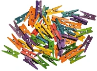 Junior 137220 Kreatív  fa csipesz, vegyes, 25x8 mm, 40 db/csomag kép