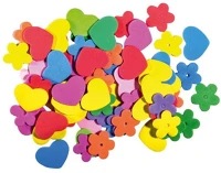 Junior 137300 habszivacs virágok és szívek 120 db/csomag vegyes színek és méretek kép