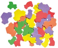 Junior 137302 Kreatív  habszivacs autók 40 db/csomag vegyes színek formák és méretek kép