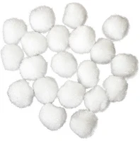 Junior 137460 Kreatív  pompom, fehér, 20 mm, 20 db/csomag kép